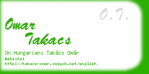omar takacs business card
